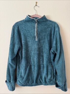 The North Face Teal Zip-Neck Fleece Pullover